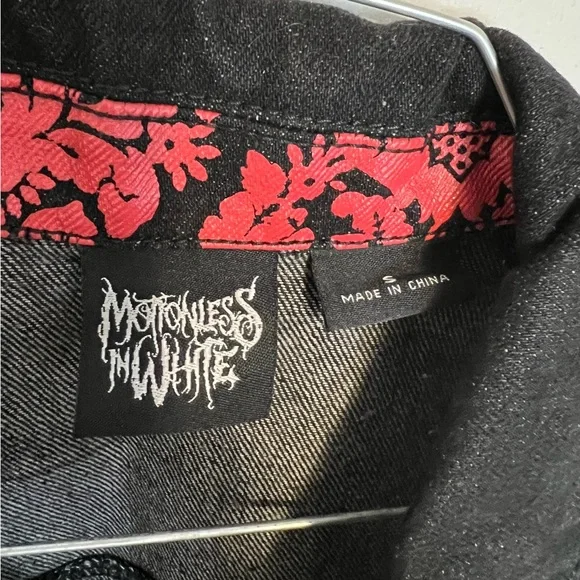 Motionless In White MIW studded denim vest very RARE merch Chris Motionless 2014